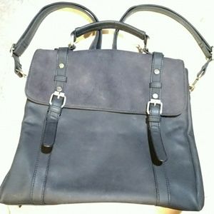 Street Level Vegan Leather Backpack Messenger Bag